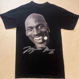 Game Changer Big Face Michael Jordon Black Graphic T-Shirts Small